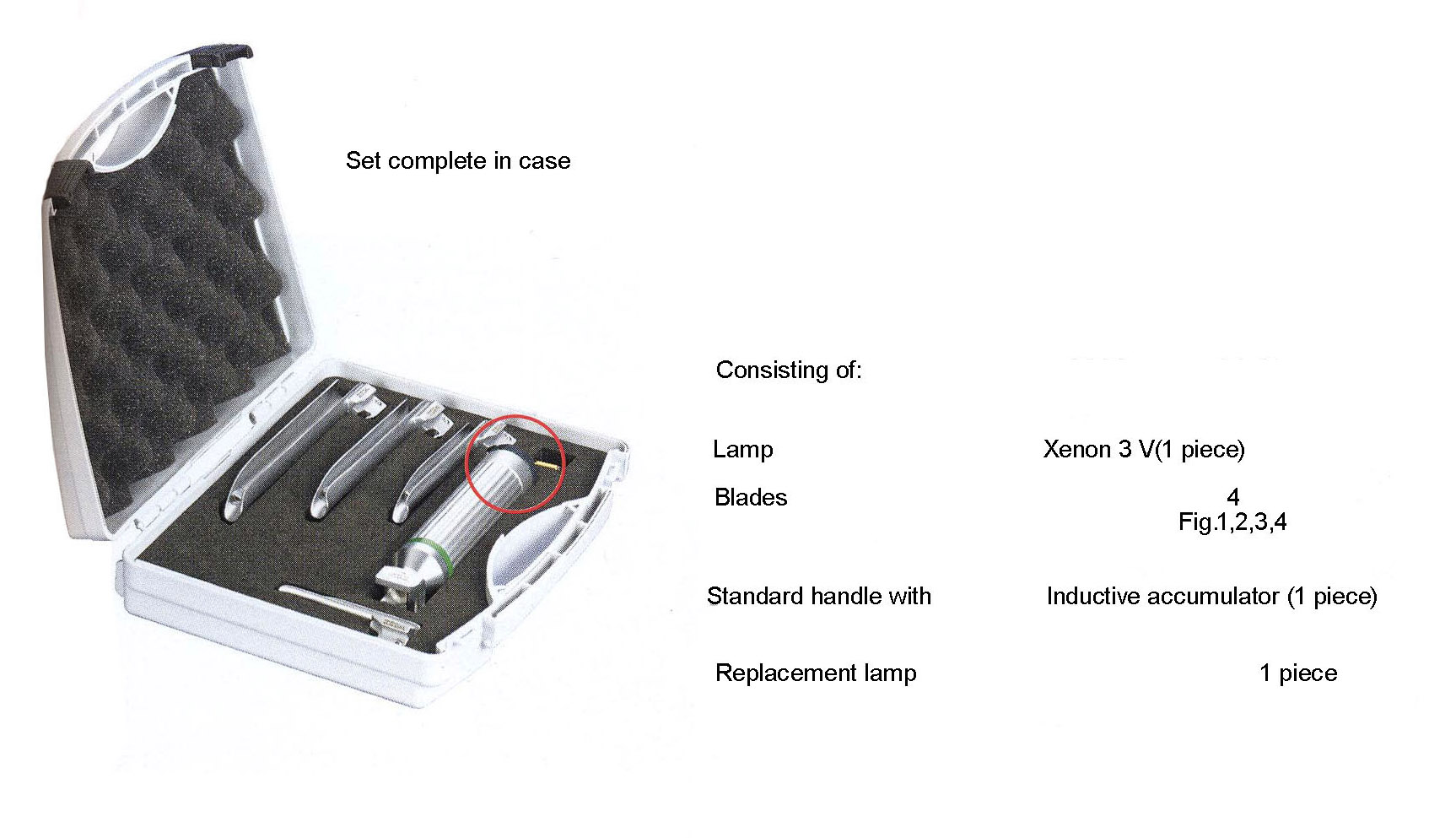 FOREGGER FIBER LARİNGESKOP 4+1 ÇANTALI SET